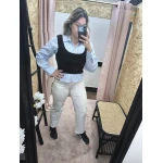 Camisa com Colete em azul e preto, tamanho M