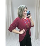 Blusa Moderna e Sofisticada (bordeaux ) - Image 6