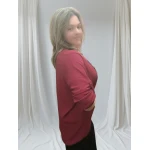 Blusa Moderna e Sofisticada (bordeaux ) - Image 4