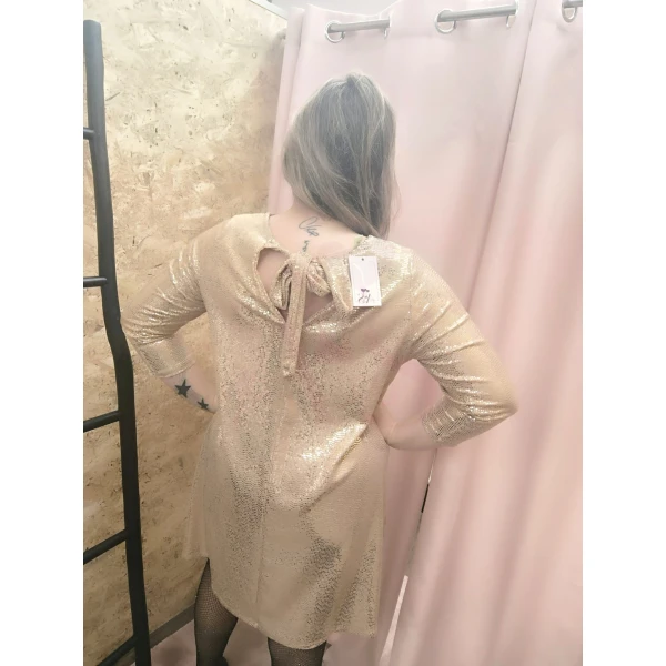 Vestido Shine Luxe ( Dourado ) - Image 5