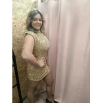 Vestido Glamour Lantejoulas ( Bege) - Image 3