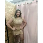 Vestido Glamour Lantejoulas ( Bege) - Image 2