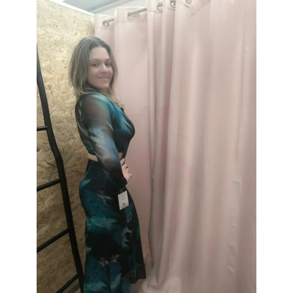 Vestido Midi Elegância Abstrata - Image 3