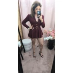 Macacão Femme Power em corte curto com detalhes sofisticados