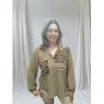 Blusa Bege Animal Print ( Até XL) - Image 4