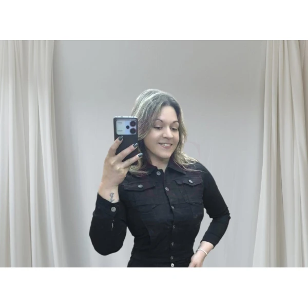 Casaca Ganga Preta Feminina - Image 6