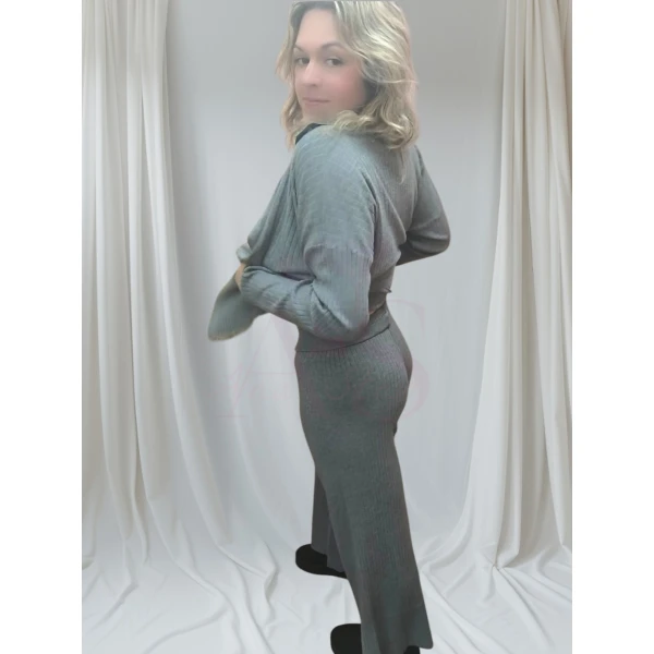 Conjunto De Malha Elegante ( Cinzento ) - Image 10