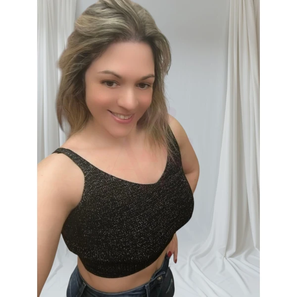 Top Canelado Preto (Brilho) - Image 2