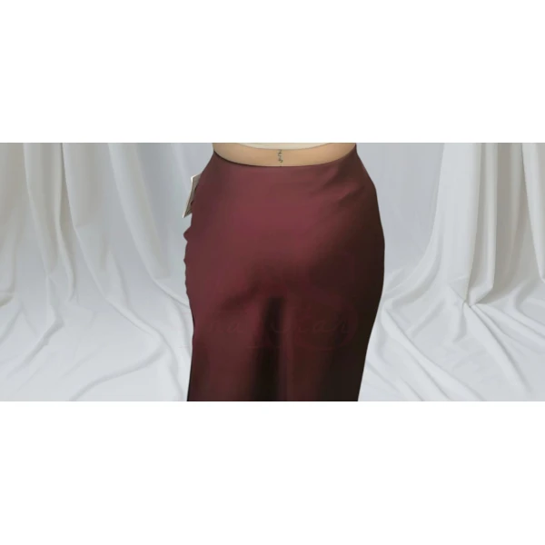 Saia Encanto de Cetim" de cetim feminina, disponível em três cores e tamanho único até XL, com elástico na cintura.