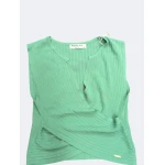 Conjunto elegante Moda Ana em três cores com malha canelada