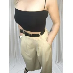 Pantalonas Aura Sofisticada disponíveis em preto, cinzento escuro e bege claro