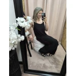 Vestido Preto com Estilo de alças finas e corte fluido