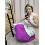 Vestido Bicolor Suave Elegância em tecido leve com detalhe em cordão dourado