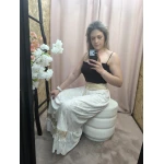 Saia Boho Golden Touch com detalhes dourados