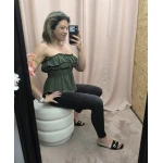 Top Romântico Com Folhos - Image 5