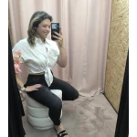 Camisa Cropped Ana star nas cores branca e preta
