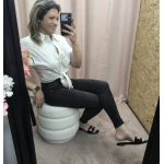 Camisa Cropped Ana star nas cores branca e preta