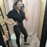 Camisa Cropped Ana star nas cores branca e preta