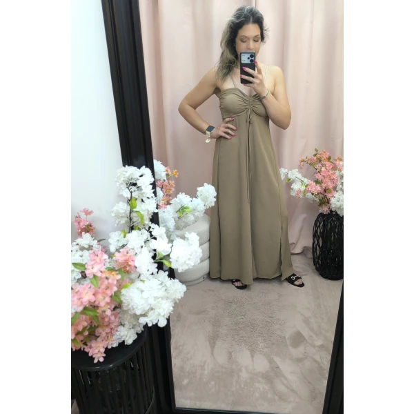 Conjunto Elegante de Verão disponível em verde e bege