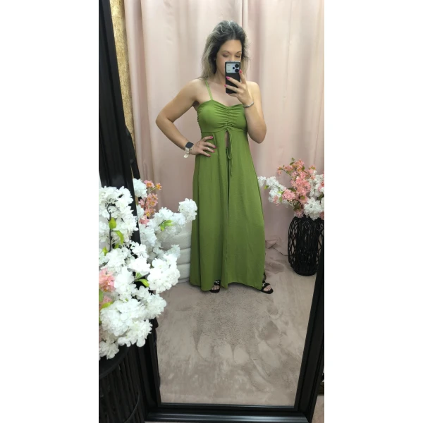 Conjunto Elegante de Verão disponível em verde e bege
