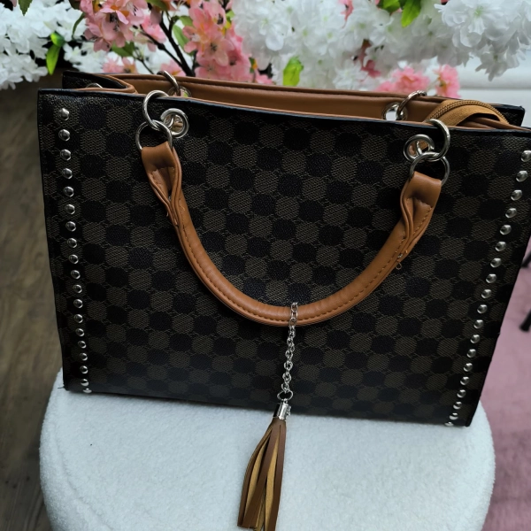 Bolsa Feminina Estilo Elegante com alça de tiracolo castanha